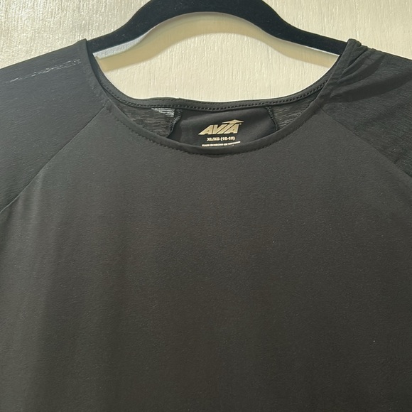 AVIA WOMENS TOP ACTIVARE LIGHTWEIGHT SHIRT BLACK SZ XL - Picture 4 of 10
